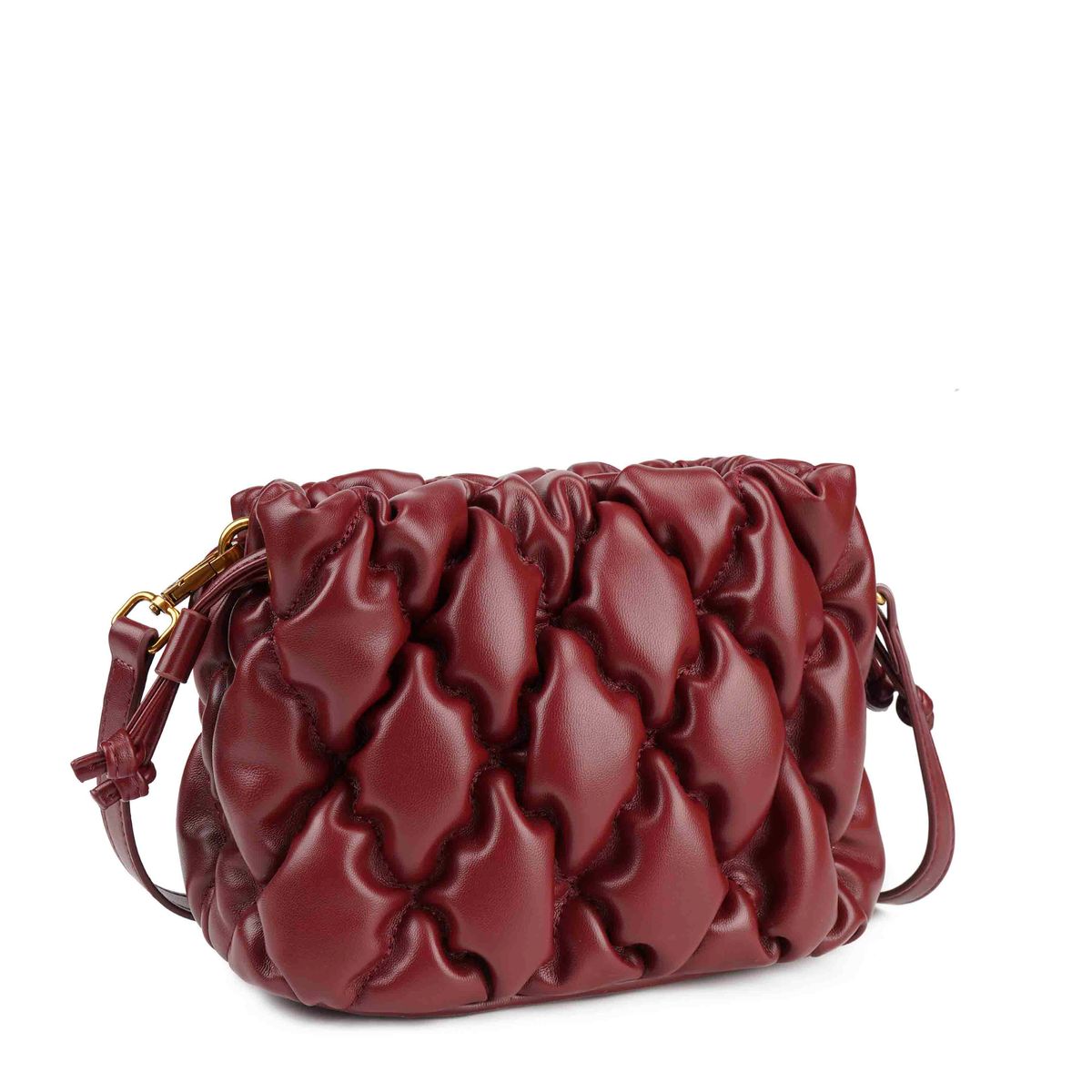 Bolsa Bucket Matelassê Bordô