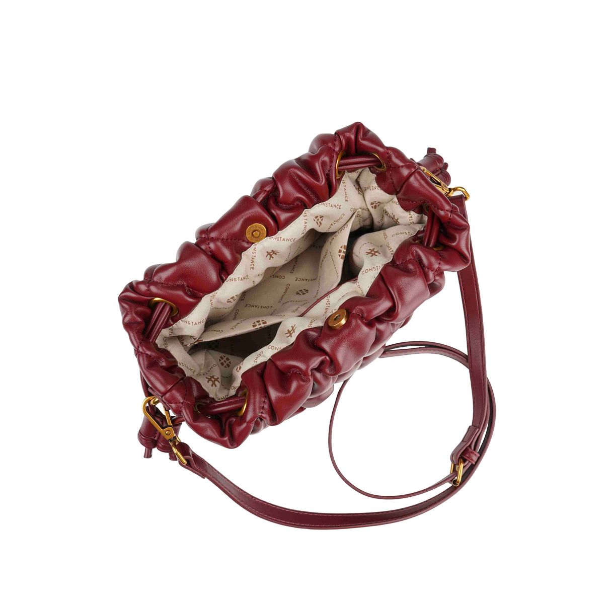 Bolsa Bucket Matelassê Bordô