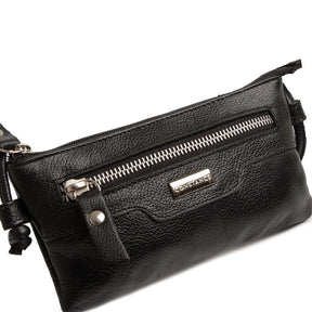 Bolsa Tiracolo Mini Couro Preta