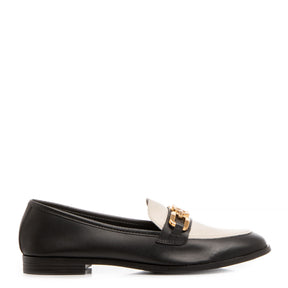 Mocassim Couro Preto Bridão