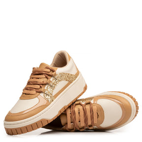 Tênis Caramelo Glitter Recortes