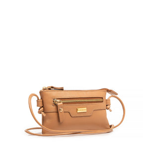 Bolsa Tiracolo Mini Couro Caramelo