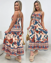 Vestido Kaline Creme Floral